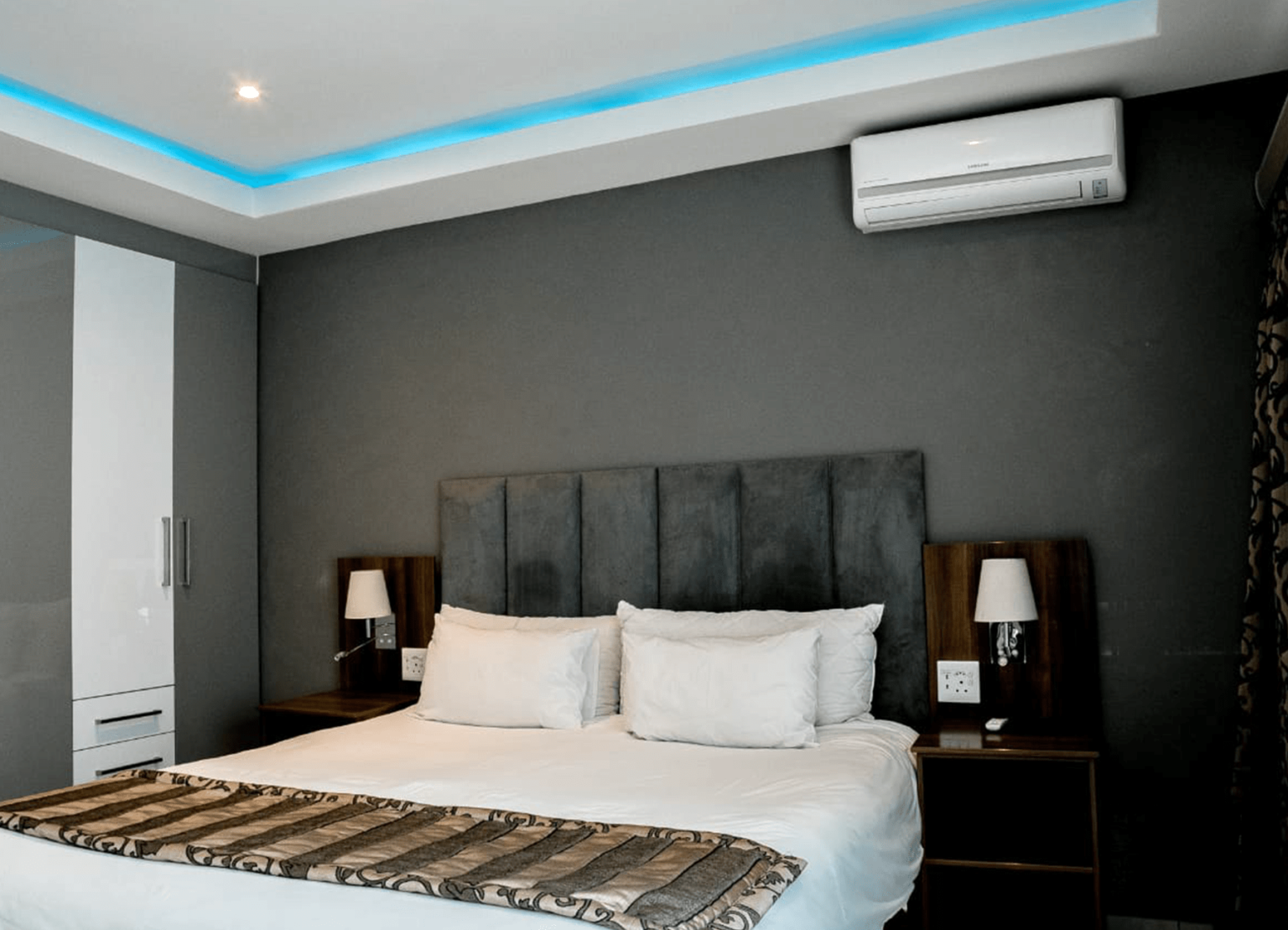 The bedroom of the executive suite at Usambara Lodge